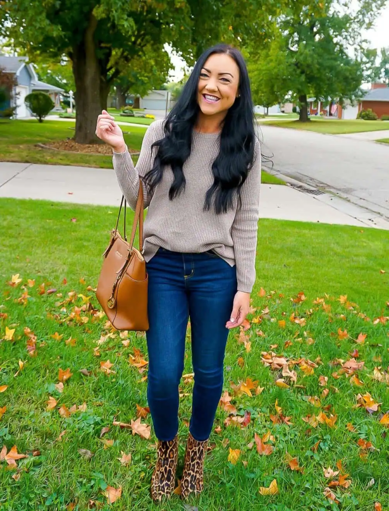 Cozy Knit And Leopard Booties