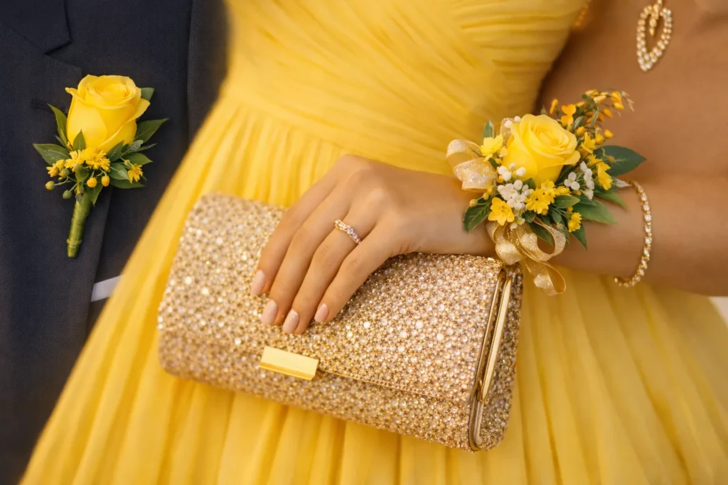The Best Suit Colors to Pair with a Yellow Prom Dress