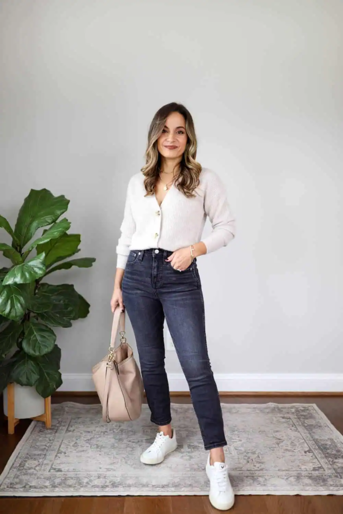 Timeless Cardigan And Jeans Combo