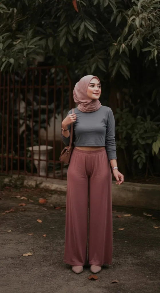 Palazzo Pants And A Crop Top