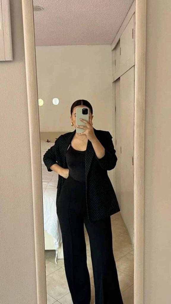 Sleek All-Black Professional Ensemble