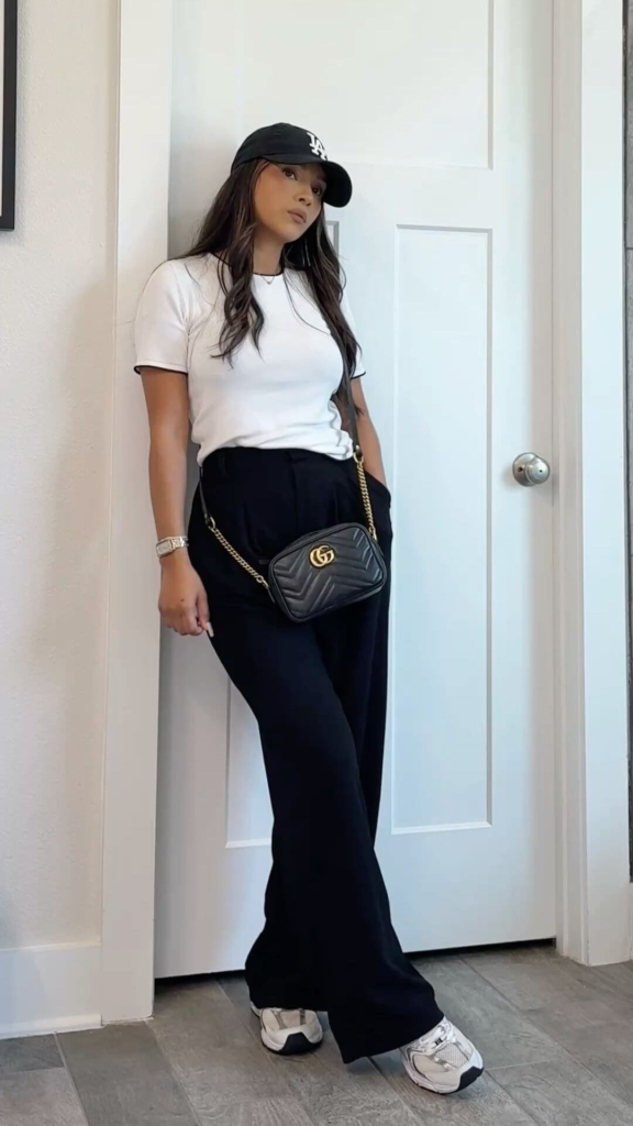 Chic Monochrome with a Sporty Twist