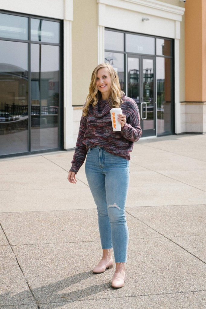 Cozy Knit And High-Waisted Jeans
