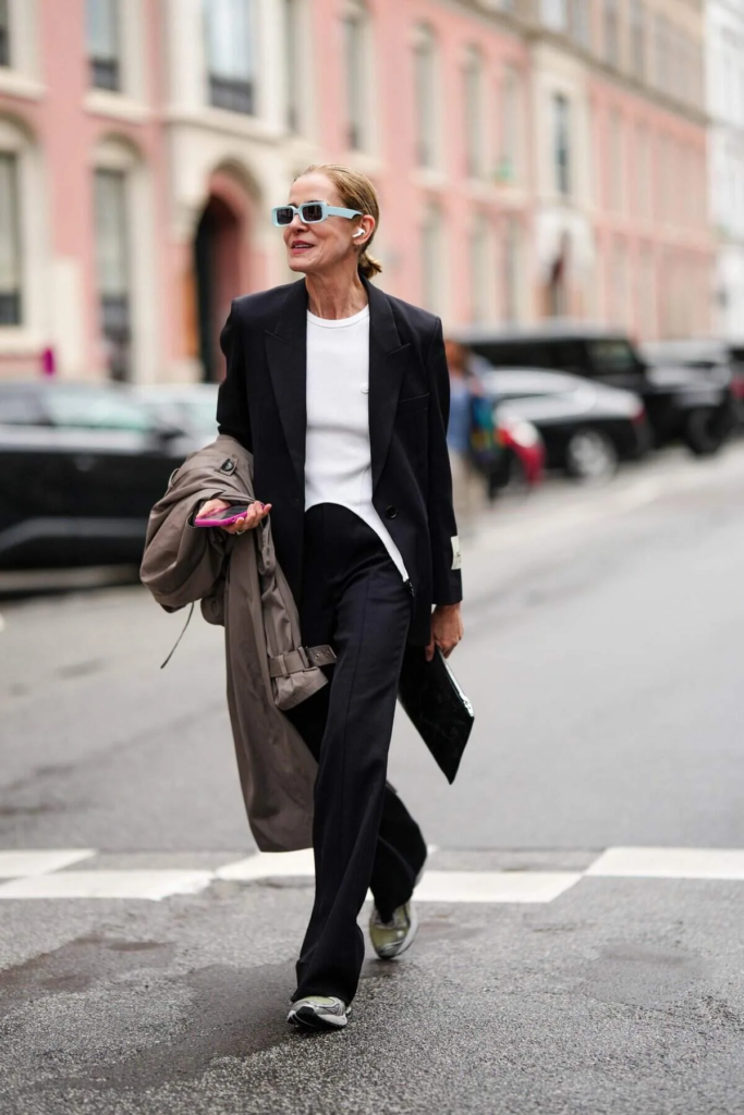 Classic Black Suit with Modern Twist