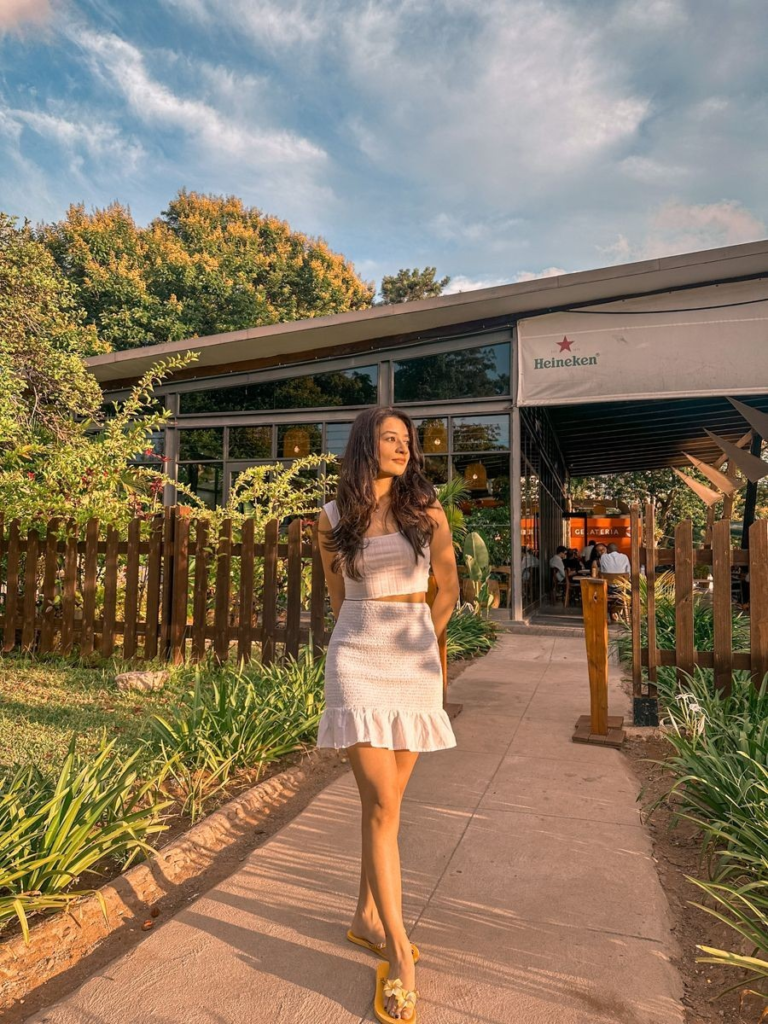 White Textured Two-Piece Summer Set