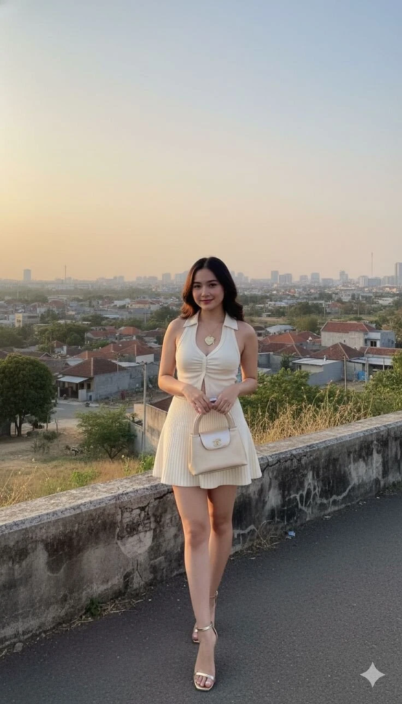 Cream Halter Dress for Scenic Date