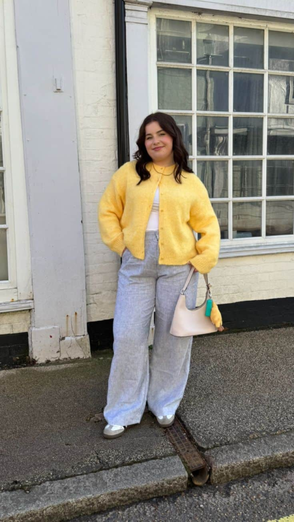 Sunny Cardigan and Wide-Leg Trousers
