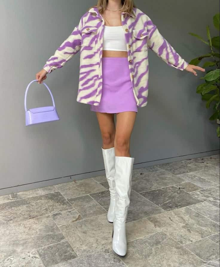 Purple Passion Meets Y2K Flair