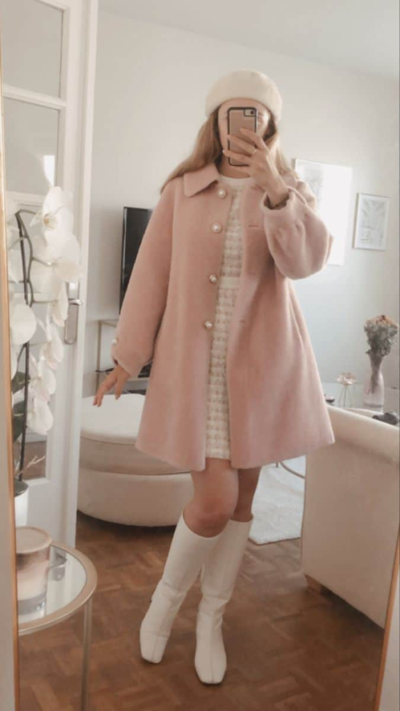 Pastel Perfection: Chic Coat Ensemble