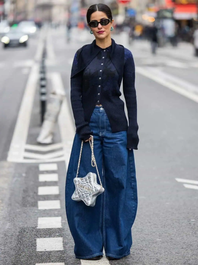 Chic Navy and Denim Ensemble