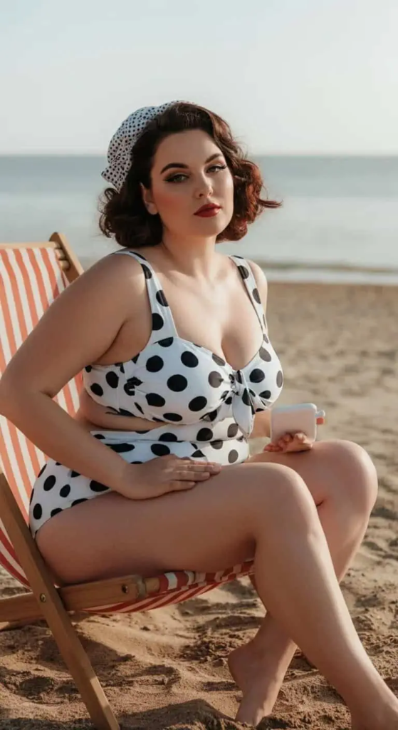 Retro Polka Dot Two-Piece Set