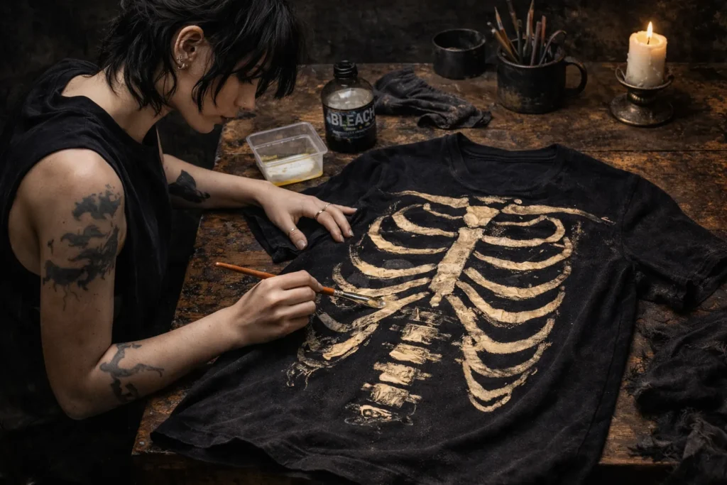 Bleach Painting and Dyeing