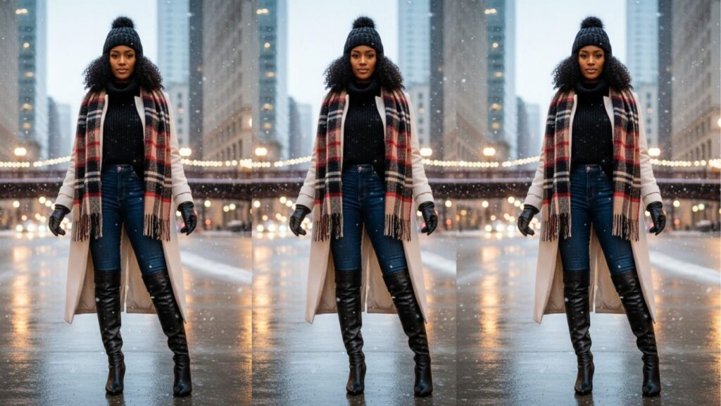 Chicago Winter Outfits for Black Women
