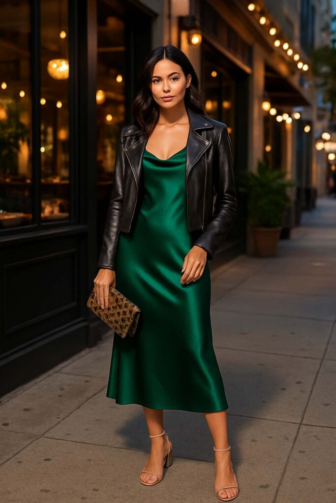 Evening Dinner Look with Slip Dress