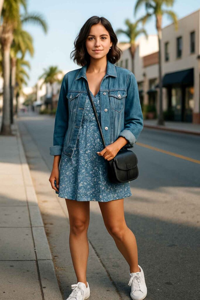 Lightweight Dress with Sneakers