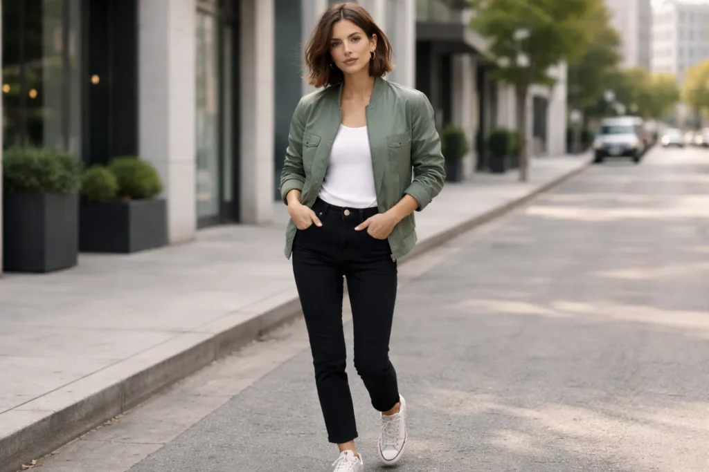 The Mint or Sage Bomber Jacket