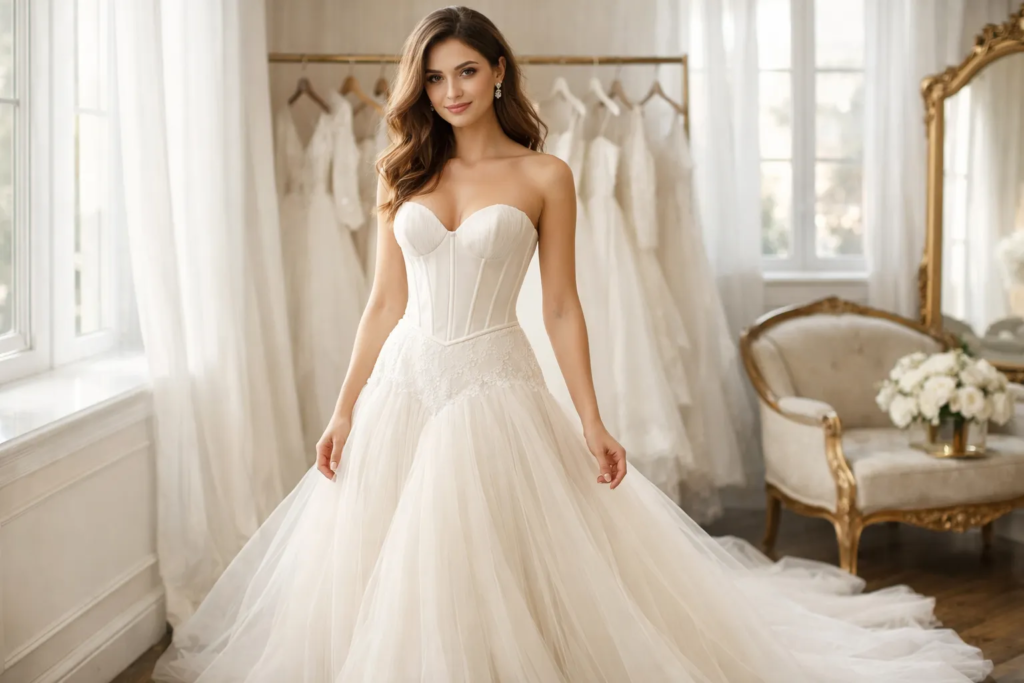 Drop Waist Wedding Dress Corset