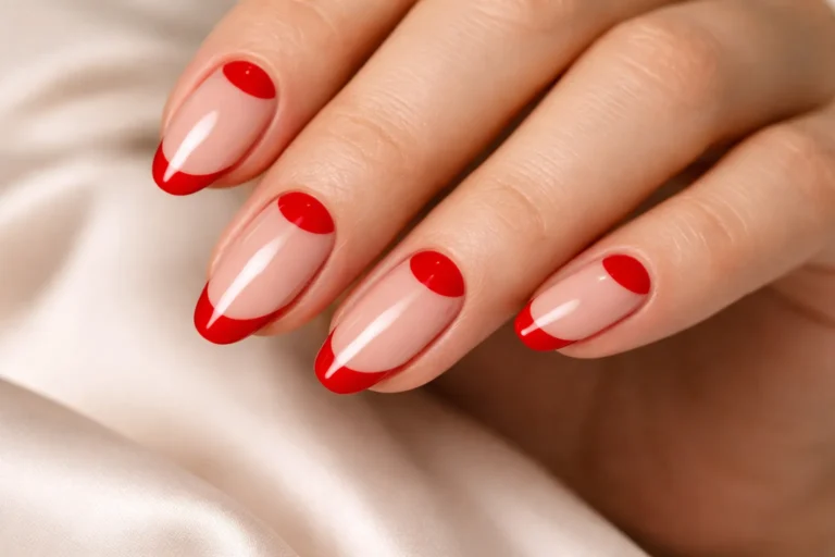 Ombre or Gradient Red Nails