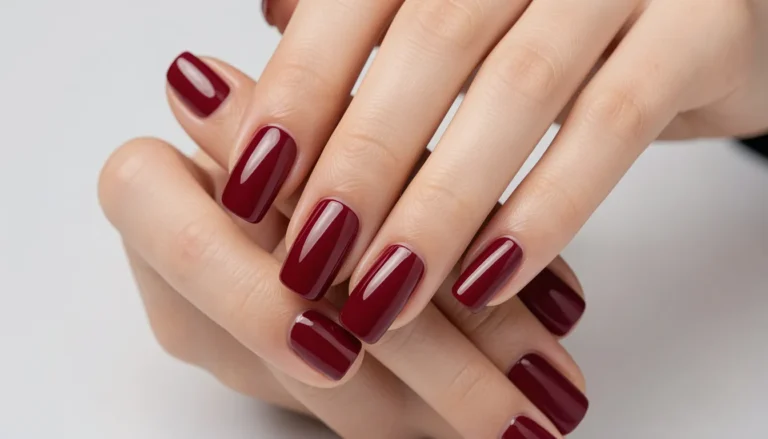 Modern Maroon French Tips