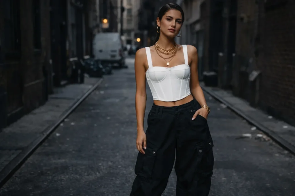 Biker Shorts and Oversized Vintage Tee