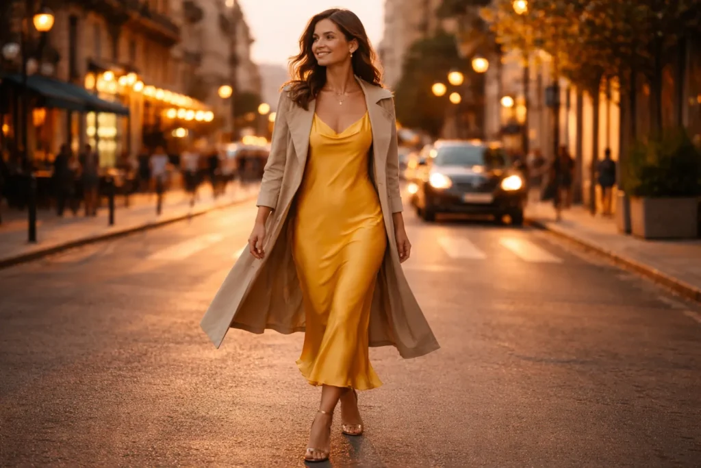 Slip Dresses and Trench Coats