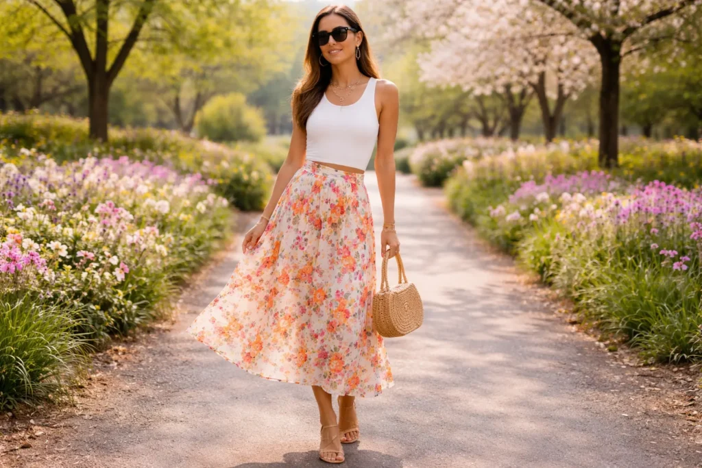 Floral Patterns and Solid Colors