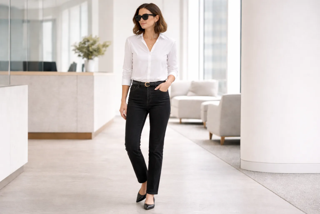 The Button-Down and Denim Balance